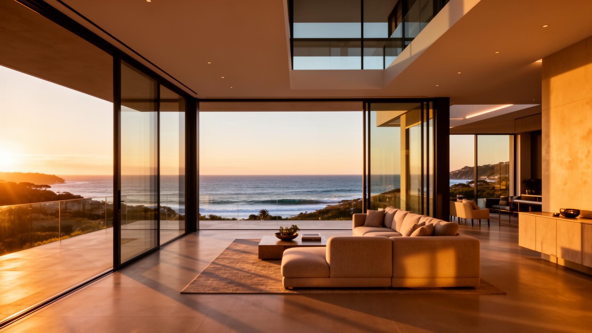 Sutherland Shire coastal home at golden hour